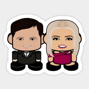 Mr. & Mrs. FDOTUS POLITICO'BOT Toy Robot Sticker